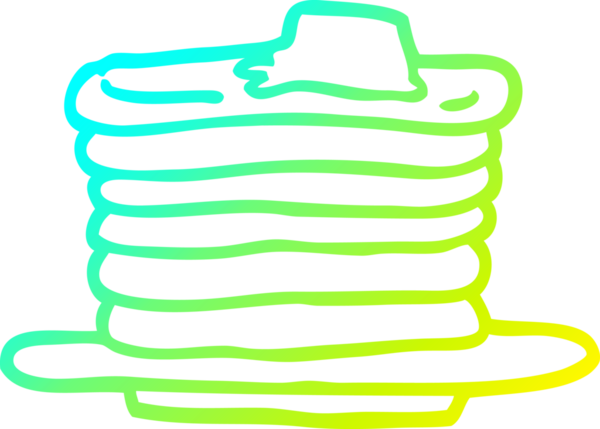 Bir insanın çizdiği krep yığınının soğuk gradyan çizgisi.