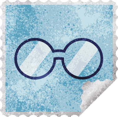 Bir insan tarafından çizilmiş grafiksel kare çıkartma damgası