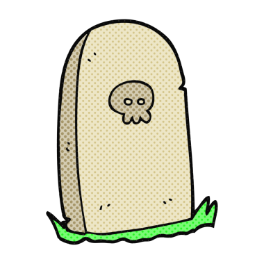 Bir insan tarafından çizilmiş karikatür mezarı.