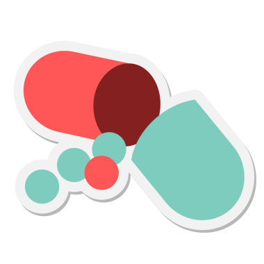 Bir insan tarafından çizilmiş antibiyotik kapsül etiketi.