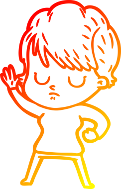 Bir insan tarafından çizilmiş bir karikatür kadın çizimi