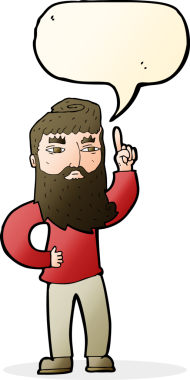 Bir insan tarafından çizilmiş konuşma baloncuğu fikri olan bir çizgi film adamı.