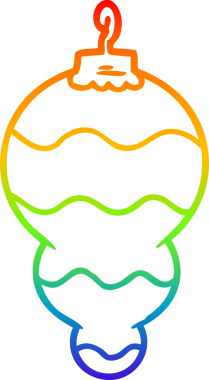 gökkuşağı gradyan çizimi bir insan tarafından çizilmiş bir karikatür Noel süslemesi