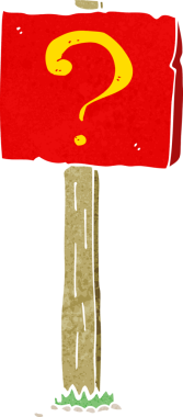 bir insan tarafından çizilmiş soru işareti çizimi.