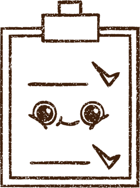 Bir insan tarafından çizilmiş kontrol listesi karakalem çizimi