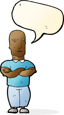 Bir insan tarafından çizilen konuşma baloncuğuyla kel bir adamı sinirlendiren çizgi film.