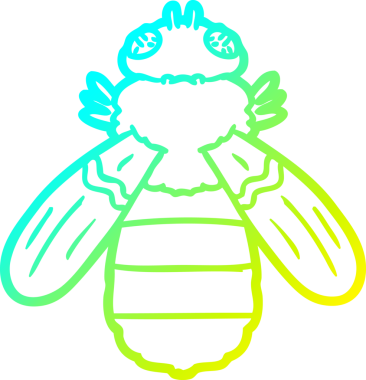 Bir insan tarafından çizilmiş karikatür arısı çizimi