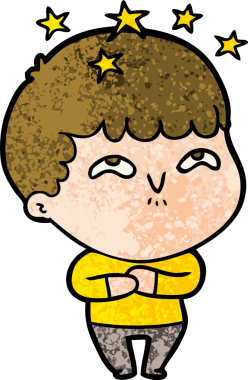 çizgi film bir insan tarafından çizilmiş hayret verici çocuk.