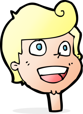 Bir insan tarafından çizilmiş mutlu bir yüz.