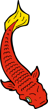 bir insan tarafından çizilmiş karikatür balığı