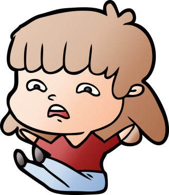 Bir insan tarafından çizilmiş endişeli bir karikatür.