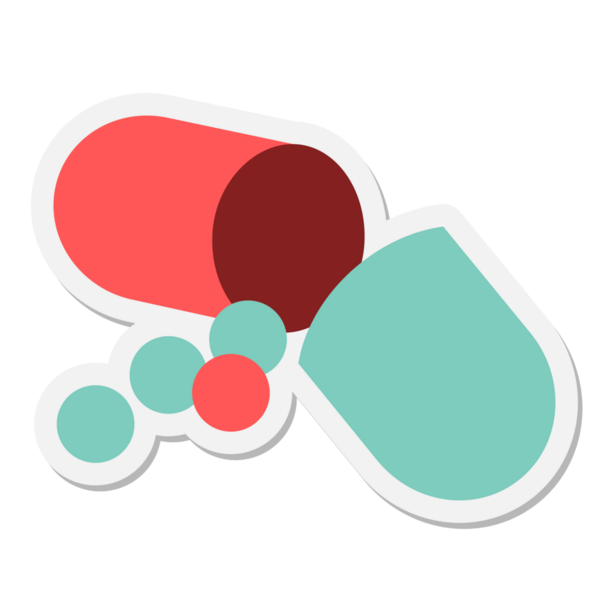 Bir insan tarafından çizilmiş antibiyotik kapsül etiketi.