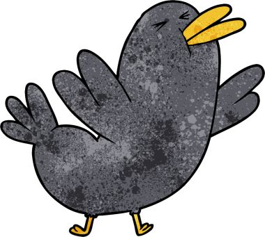 bir insan tarafından çizilmiş karatavuk