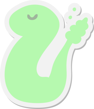 Bir insan tarafından çizilmiş yılan etiketi.