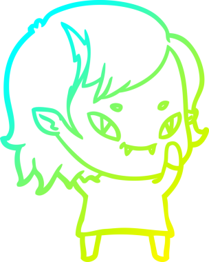 Bir insan tarafından çizilmiş soğuk gradyan çizgi çizimi.