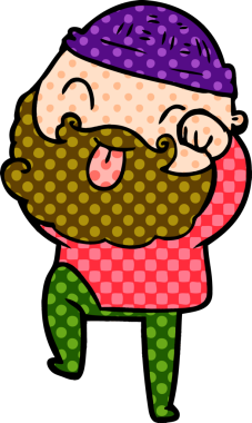 Bir insan tarafından çizilmiş sakallı bir adam.