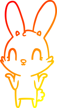 Bir insan tarafından çizilmiş sevimli bir tavşan çizimi.