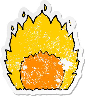 Bir insanın çizdiği çizgi film yangınının sıkıntılı çıkartması.