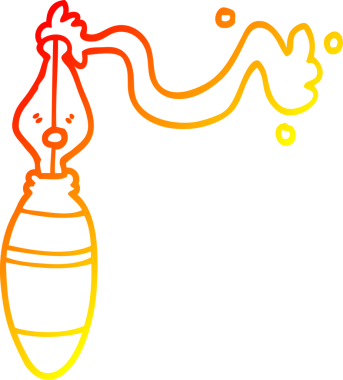 Bir insan tarafından çizilmiş olan çizgi film dolmakalemi.