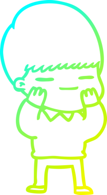 Bir insan tarafından çizilmiş kendini beğenmiş bir çizgi film karakteri.