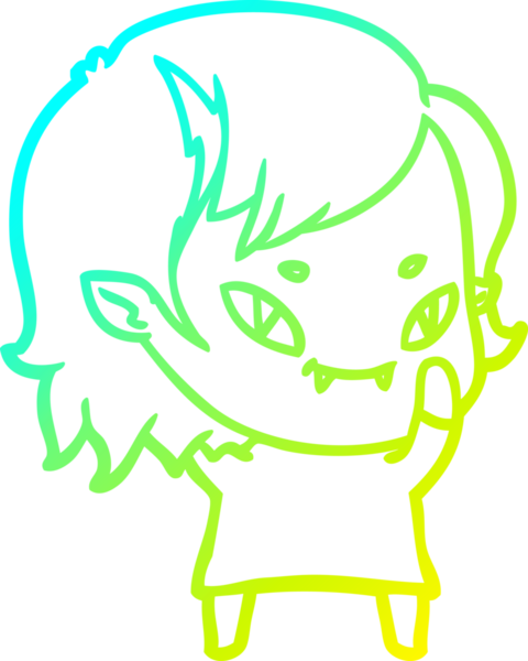 Bir insan tarafından çizilmiş soğuk gradyan çizgi çizimi.