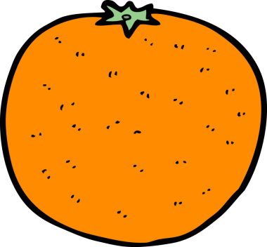 Bir insan tarafından çizilmiş turuncu çizgi film.