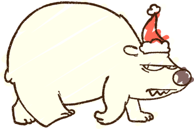 Bir insan tarafından çizilen Kutup Ayısı Tebeşiri