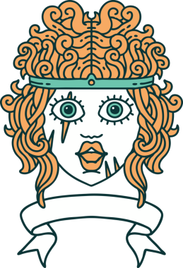 Retro Dövme Tarzı İnsan Barbar Karakteri