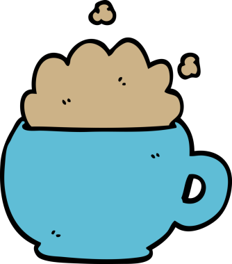 bir insan tarafından çizilmiş karalama frappacino