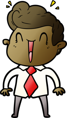 Bir insan tarafından çizilmiş heyecanlı bir çizgi film.