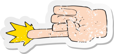 İnsan eliyle çizilmiş bir karikatürün gerilimli yapıştırması.