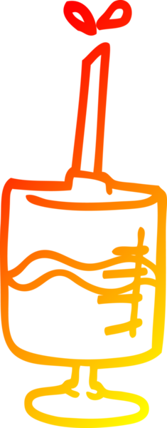 Bir insan tarafından çizilen karikatür iğnesinin sıcak gradyan çizimi