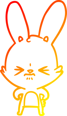 Bir insan tarafından çizilmiş sevimli bir tavşan çizimi.