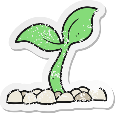 Bir insan tarafından çizilmiş bir karikatürün gerilimli çıkartması.