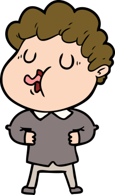 Bir insan tarafından çizilmiş çizgi film şarkıcısı.