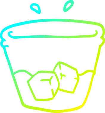 Bir insan tarafından çizilmiş cam bardak bardakta bir çizgi film çizimi.