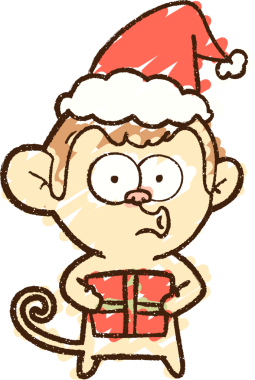 Bir insan tarafından çizilen Şenlikli Maymun Tebeşiri