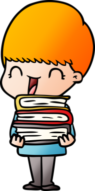 Bir insan tarafından çizilmiş mutlu çizgi film çocuğu.