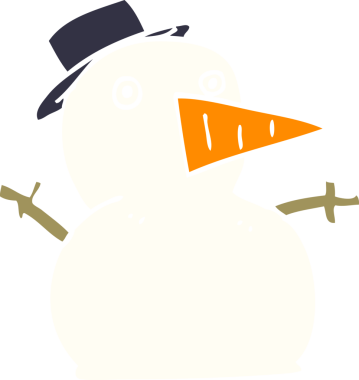 Bir insan tarafından çizilmiş komik kardan adam.