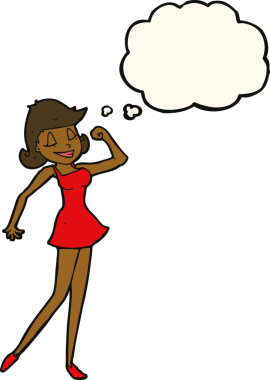 Bir insan tarafından çizilen düşünce baloncuğuyla...