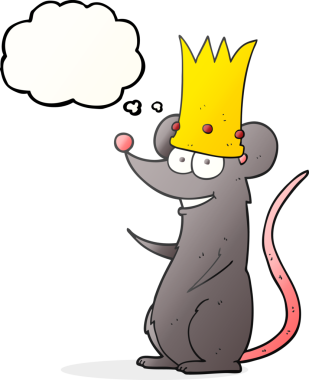 Bir insan tarafından çizilmiş serbest çizim baloncuk fare kralı.