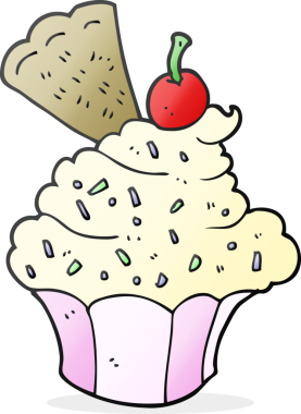 Bir insan tarafından çizilmiş serbest çizim kek.