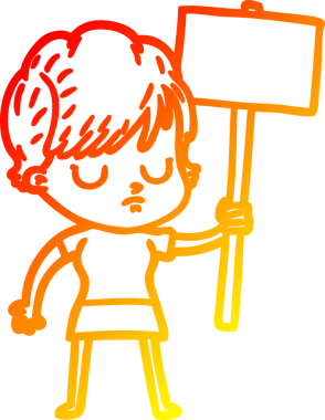 Bir insan tarafından çizilmiş bir karikatür kadın çizimi