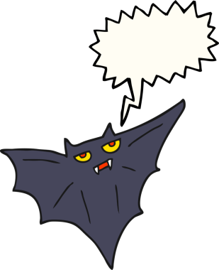 Bir insan tarafından çizilmiş serbest konuşma balonu karikatürü cadılar bayramı sopası