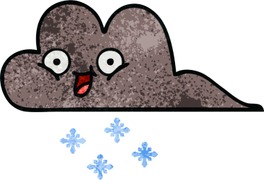 Bir insan tarafından çizilmiş fırtına kar bulutunun retro grunge dokusu