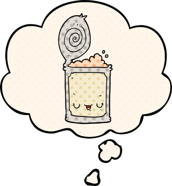 Bir insan tarafından çizilmiş, düşünce baloncuklu karikatür.