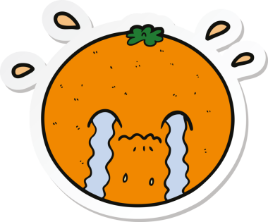 Bir insan tarafından çizilmiş bir çizgi film çıkartması.