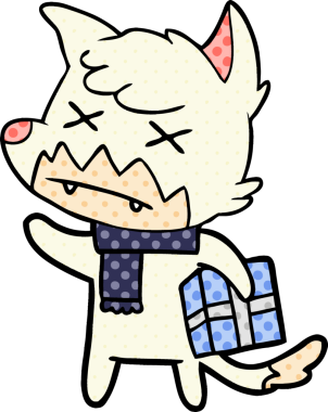 Bir insan tarafından çizilmiş ölü tilki çizgi filmi