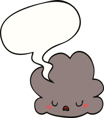 bir insan tarafından çizilmiş konuşma baloncuklu çizgi film bulutu