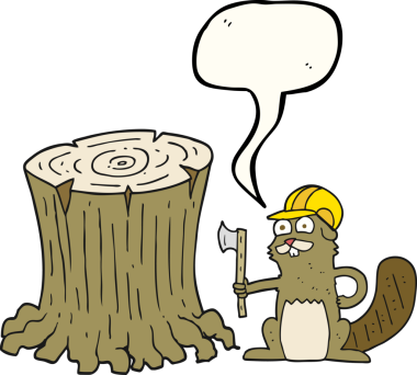 Bir insan tarafından çizilmiş serbest konuşma balonu karikatürü kunduzu